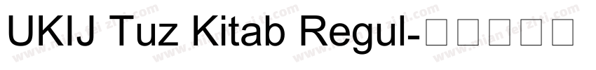 UKIJ Tuz Kitab Regul字体转换